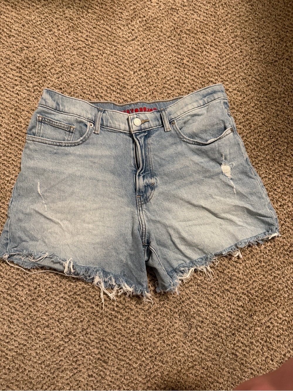 Lucky Brand Light Blue Distressed Denim Shorts